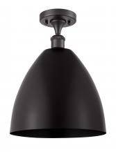 Innovations Lighting 516-1C-BK-MBD-12-BK-LED - Bristol - 1 Light - 12 inch - Matte Black - Semi-Flush Mount