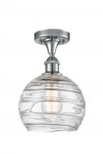 Innovations Lighting 516-1C-PC-G1213-8-LED - Athens Deco Swirl - 1 Light - 8 inch - Polished Chrome - Semi-Flush Mount