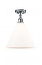 Innovations Lighting 516-1C-PC-GBC-121-LED - Berkshire - 1 Light - 12 inch - Polished Chrome - Semi-Flush Mount