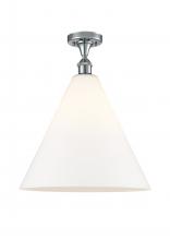 Innovations Lighting 516-1C-PC-GBC-161-LED - Berkshire - 1 Light - 16 inch - Polished Chrome - Semi-Flush Mount