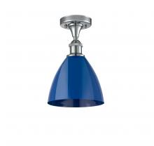 Innovations Lighting 516-1C-PC-MBD-75-BL-LED - Plymouth - 1 Light - 8 inch - Polished Chrome - Semi-Flush Mount