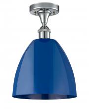 Innovations Lighting 516-1C-PC-MBD-9-BL-LED - Plymouth - 1 Light - 9 inch - Polished Chrome - Semi-Flush Mount