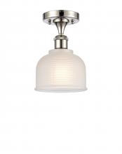 Innovations Lighting 516-1C-PN-G411-LED - Dayton - 1 Light - 6 inch - Polished Nickel - Semi-Flush Mount