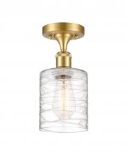 Innovations Lighting 516-1C-SG-G1113-LED - Cobbleskill - 1 Light - 5 inch - Satin Gold - Semi-Flush Mount