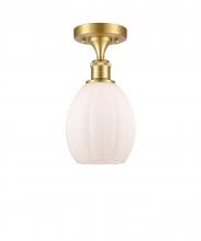Innovations Lighting 516-1C-SG-G81-LED - Eaton - 1 Light - 6 inch - Satin Gold - Semi-Flush Mount