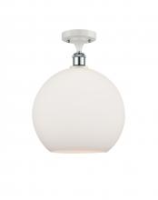 Innovations Lighting 516-1C-WPC-G121-12-LED - Athens - 1 Light - 12 inch - White Polished Chrome - Semi-Flush Mount