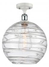 Innovations Lighting 516-1C-WPC-G1213-12-LED - Athens Deco Swirl - 1 Light - 12 inch - White Polished Chrome - Semi-Flush Mount