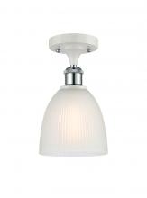 Innovations Lighting 516-1C-WPC-G381-LED - Castile - 1 Light - 6 inch - White Polished Chrome - Semi-Flush Mount
