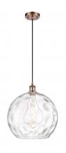Innovations Lighting 516-1P-AC-G1215-14-LED - Athens Water Glass - 1 Light - 13 inch - Antique Copper - Cord hung - Pendant