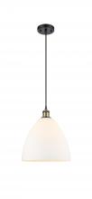 Innovations Lighting 516-1P-BAB-GBD-121-LED - Bristol - 1 Light - 12 inch - Black Antique Brass - Cord hung - Mini Pendant