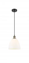 Innovations Lighting 516-1P-BAB-GBD-91-LED - Bristol - 1 Light - 9 inch - Black Antique Brass - Cord hung - Mini Pendant