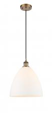 Innovations Lighting 516-1P-BB-GBD-121-LED - Bristol - 1 Light - 12 inch - Brushed Brass - Cord hung - Mini Pendant