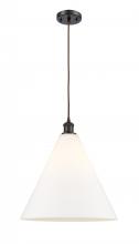 Innovations Lighting 516-1P-OB-GBC-161-LED - Berkshire - 1 Light - 16 inch - Oil Rubbed Bronze - Cord hung - Pendant