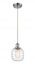 Innovations Lighting 516-1P-PC-G1013-LED - Belfast - 1 Light - 6 inch - Polished Chrome - Cord hung - Mini Pendant