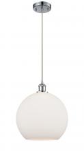Innovations Lighting 516-1P-PC-G121-12-LED - Athens - 1 Light - 12 inch - Polished Chrome - Cord hung - Mini Pendant
