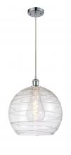 Innovations Lighting 516-1P-PC-G1213-14-LED - Athens Deco Swirl - 1 Light - 14 inch - Polished Chrome - Cord hung - Pendant