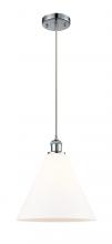 Innovations Lighting 516-1P-PC-GBC-121-LED - Berkshire - 1 Light - 12 inch - Polished Chrome - Cord hung - Mini Pendant