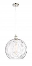 Innovations Lighting 516-1P-PN-G1215-14-LED - Athens Water Glass - 1 Light - 13 inch - Polished Nickel - Cord hung - Pendant