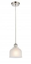 Innovations Lighting 516-1P-PN-G411-LED - Dayton - 1 Light - 6 inch - Polished Nickel - Cord hung - Mini Pendant