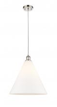 Innovations Lighting 516-1P-PN-GBC-161-LED - Berkshire - 1 Light - 16 inch - Polished Nickel - Cord hung - Pendant