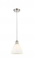 Innovations Lighting 516-1P-PN-GBD-751-LED - Bristol - 1 Light - 8 inch - Polished Nickel - Cord hung - Mini Pendant