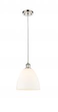 Innovations Lighting 516-1P-PN-GBD-91-LED - Bristol - 1 Light - 9 inch - Polished Nickel - Cord hung - Mini Pendant