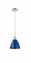 Innovations Lighting 516-1P-PN-MBD-75-BL-LED - Plymouth - 1 Light - 8 inch - Polished Nickel - Cord hung - Mini Pendant