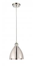 Innovations Lighting 516-1P-PN-MBD-75-PN-LED - Bristol - 1 Light - 8 inch - Polished Nickel - Cord hung - Mini Pendant