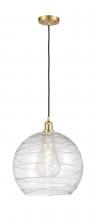 Innovations Lighting 516-1P-SG-G1213-14-LED - Athens Deco Swirl - 1 Light - 14 inch - Satin Gold - Cord hung - Pendant