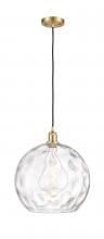 Innovations Lighting 516-1P-SG-G1215-14-LED - Athens Water Glass - 1 Light - 13 inch - Satin Gold - Cord hung - Pendant