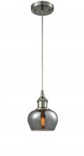 Innovations Lighting 516-1P-SN-G93-LED - Fenton - 1 Light - 7 inch - Brushed Satin Nickel - Cord hung - Mini Pendant