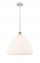 Innovations Lighting 516-1P-WPC-GBD-161-LED - Bristol - 1 Light - 16 inch - White Polished Chrome - Cord hung - Pendant