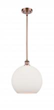 Innovations Lighting 516-1S-AC-G121-12-LED - Athens - 1 Light - 12 inch - Antique Copper - Mini Pendant