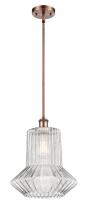 Innovations Lighting 516-1S-AC-G212-LED - Springwater - 1 Light - 12 inch - Antique Copper - Mini Pendant