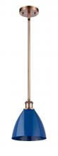 Innovations Lighting 516-1S-AC-MBD-75-BL-LED - Plymouth - 1 Light - 8 inch - Antique Copper - Pendant