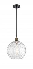 Innovations Lighting 516-1S-BAB-G1215-12-LED - Athens Water Glass - 1 Light - 12 inch - Black Antique Brass - Mini Pendant
