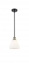 Innovations Lighting 516-1S-BAB-GBD-751-LED - Bristol - 1 Light - 8 inch - Black Antique Brass - Mini Pendant