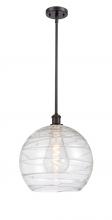 Innovations Lighting 516-1S-OB-G1213-14-LED - Athens Deco Swirl - 1 Light - 14 inch - Oil Rubbed Bronze - Pendant