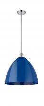 Innovations Lighting 516-1S-PC-MBD-16-BL-LED - Plymouth - 1 Light - 16 inch - Polished Chrome - Pendant