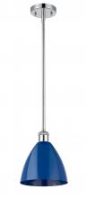 Innovations Lighting 516-1S-PC-MBD-75-BL-LED - Plymouth - 1 Light - 8 inch - Polished Chrome - Pendant