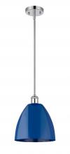Innovations Lighting 516-1S-PC-MBD-9-BL-LED - Plymouth - 1 Light - 9 inch - Polished Chrome - Pendant