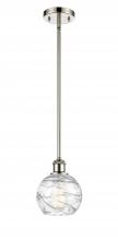 Innovations Lighting 516-1S-PN-G1213-6-LED - Athens Deco Swirl - 1 Light - 6 inch - Polished Nickel - Mini Pendant