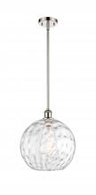 Innovations Lighting 516-1S-PN-G1215-12-LED - Athens Water Glass - 1 Light - 12 inch - Polished Nickel - Mini Pendant