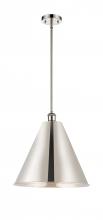 Innovations Lighting 516-1S-PN-MBC-16-PN-LED - Berkshire - 1 Light - 16 inch - Polished Nickel - Pendant