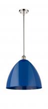 Innovations Lighting 516-1S-PN-MBD-16-BL-LED - Plymouth - 1 Light - 16 inch - Polished Nickel - Pendant