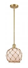 Innovations Lighting 516-1S-SG-G121-8RB-LED - Farmhouse Rope - 1 Light - 8 inch - Satin Gold - Mini Pendant