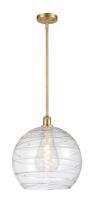 Innovations Lighting 516-1S-SG-G1213-14-LED - Athens Deco Swirl - 1 Light - 14 inch - Satin Gold - Pendant