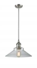 Innovations Lighting 516-1S-SN-G132-LED - Orwell - 1 Light - 8 inch - Brushed Satin Nickel - Mini Pendant