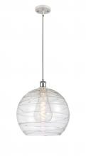 Innovations Lighting 516-1S-WPC-G1213-14-LED - Athens Deco Swirl - 1 Light - 14 inch - White Polished Chrome - Pendant