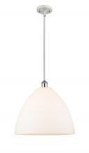 Innovations Lighting 516-1S-WPC-GBD-161-LED - Bristol - 1 Light - 16 inch - White Polished Chrome - Pendant